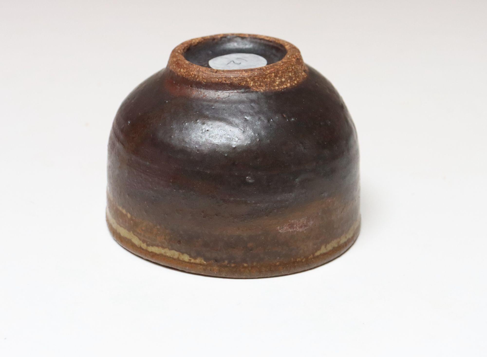 Vintage Petite Studio Ceramic Earth Tone Pottery Bowl Gefäß von Deanna Nichols im Angebot 1