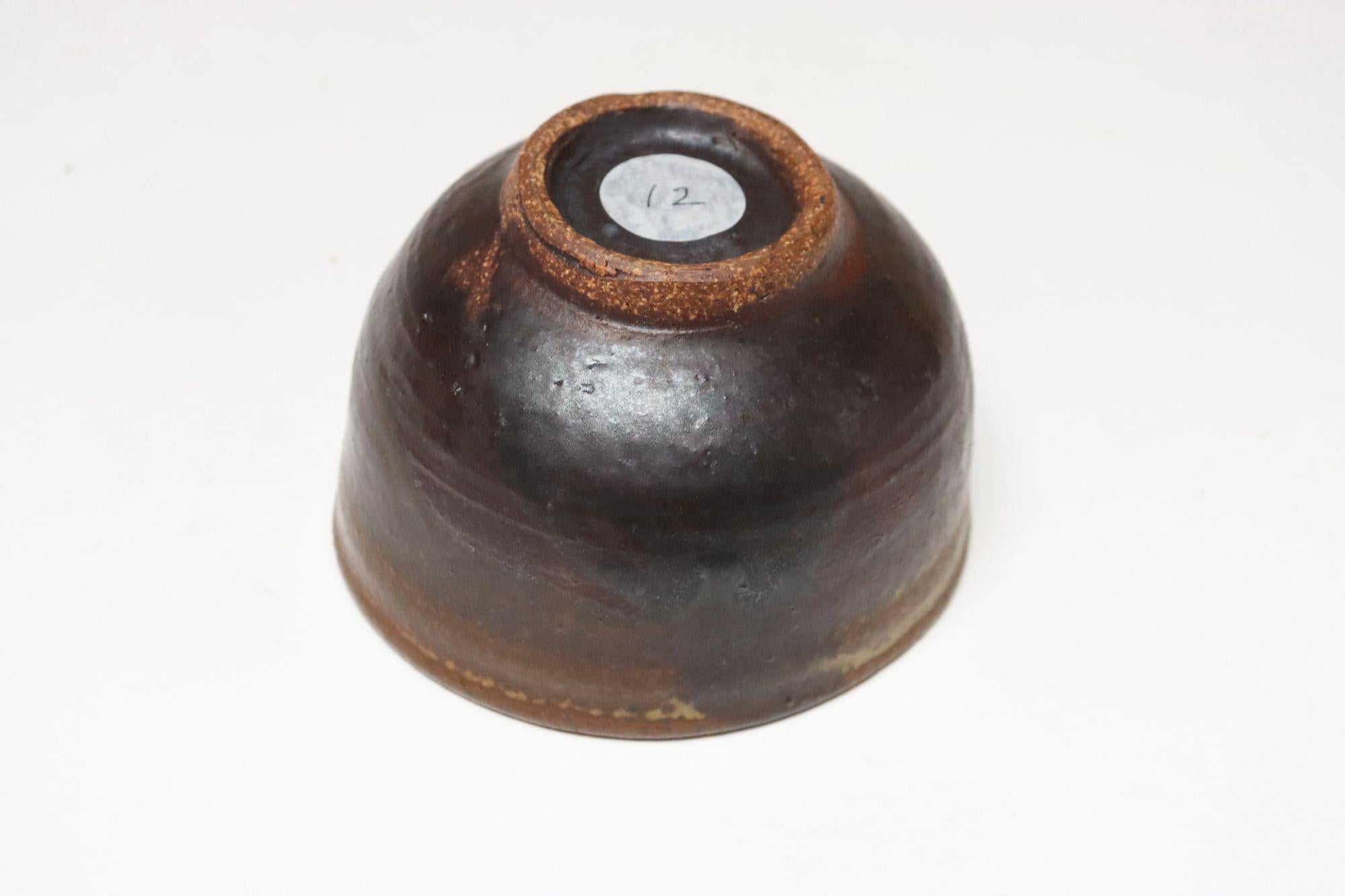 Vintage Petite Studio Ceramic Earth Tone Pottery Bowl Gefäß von Deanna Nichols im Angebot 2