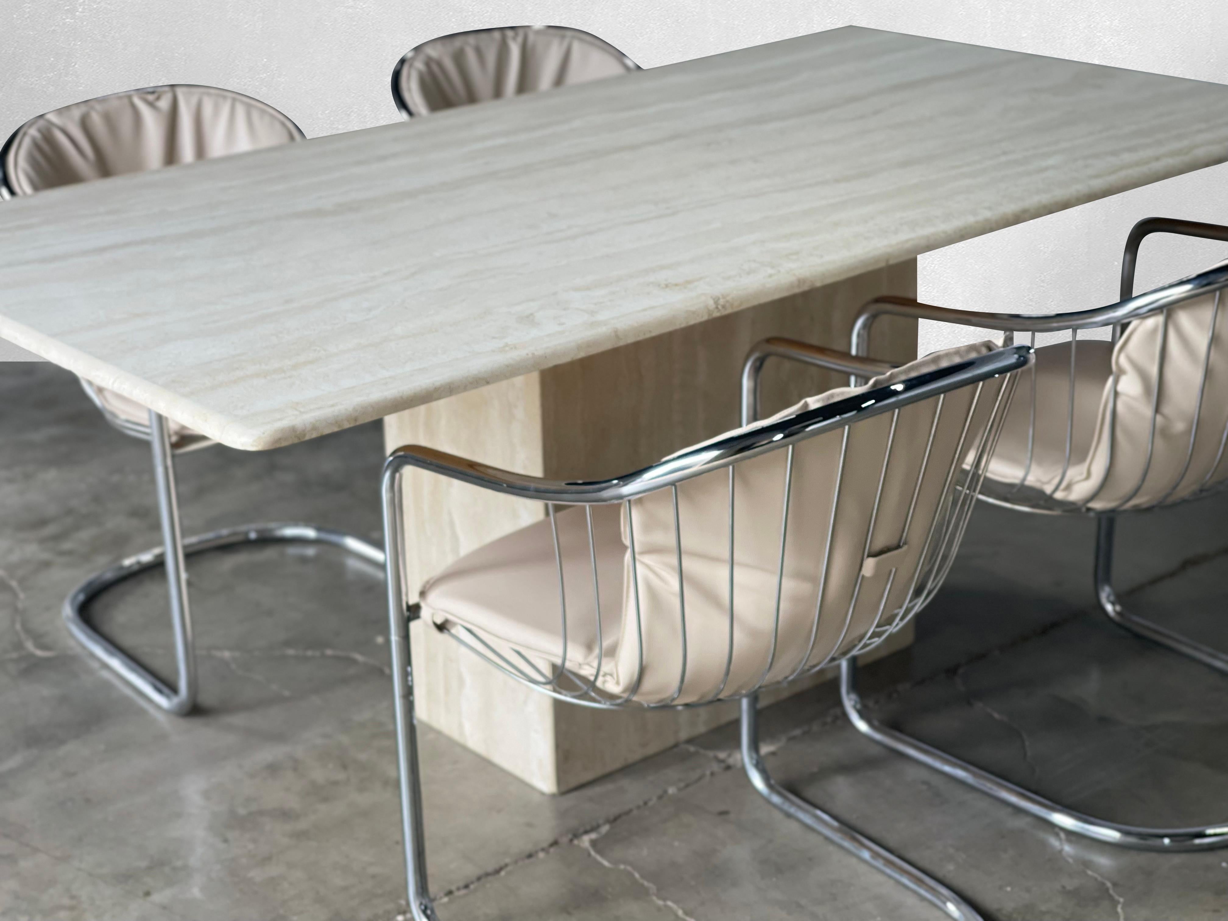 Vintage Petite Thin Edge Rectangle Dining Table In Good Condition In Boca Raton, FL