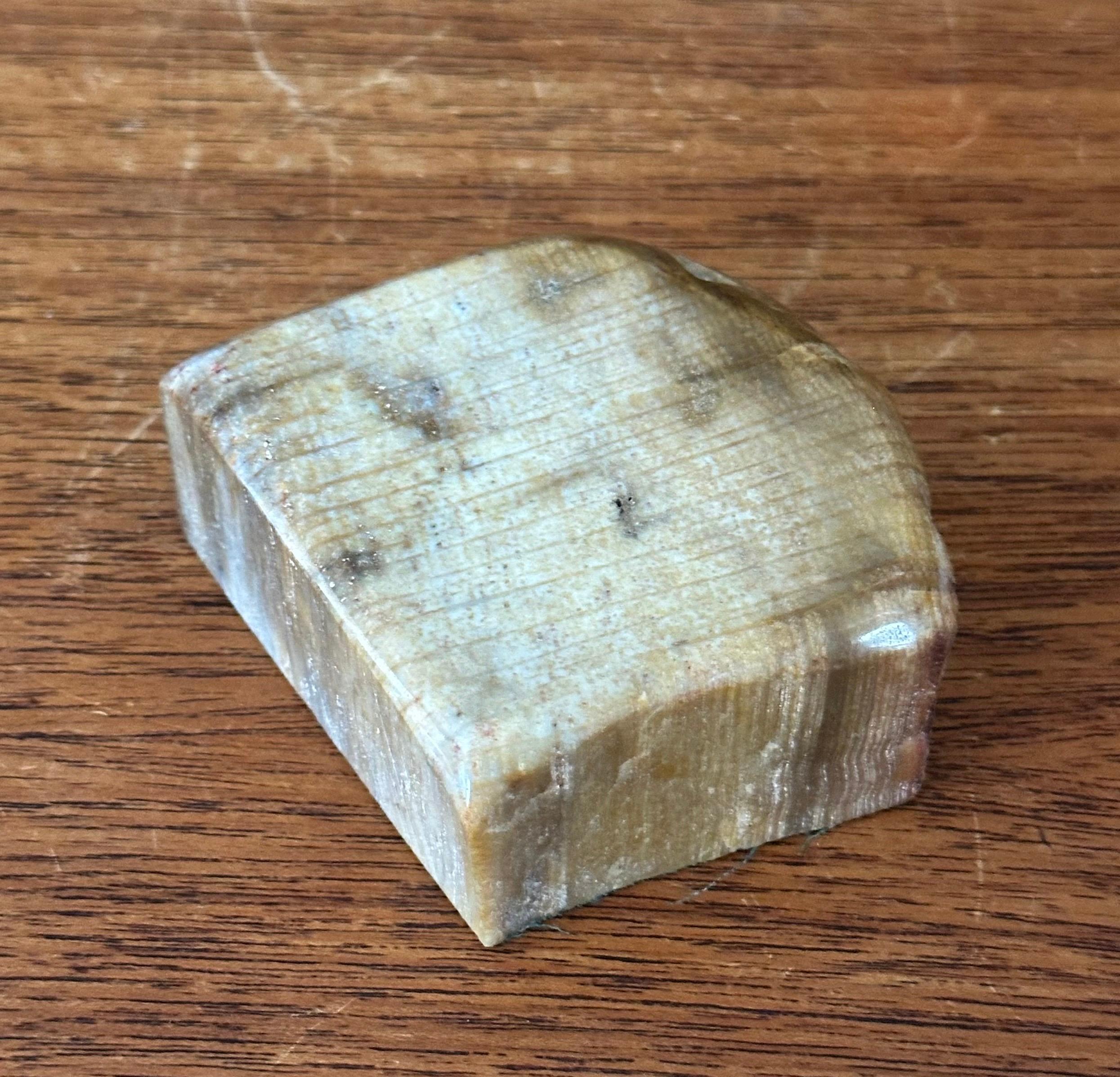 Congolese Vintage Petrified Wood Paperweight For Sale