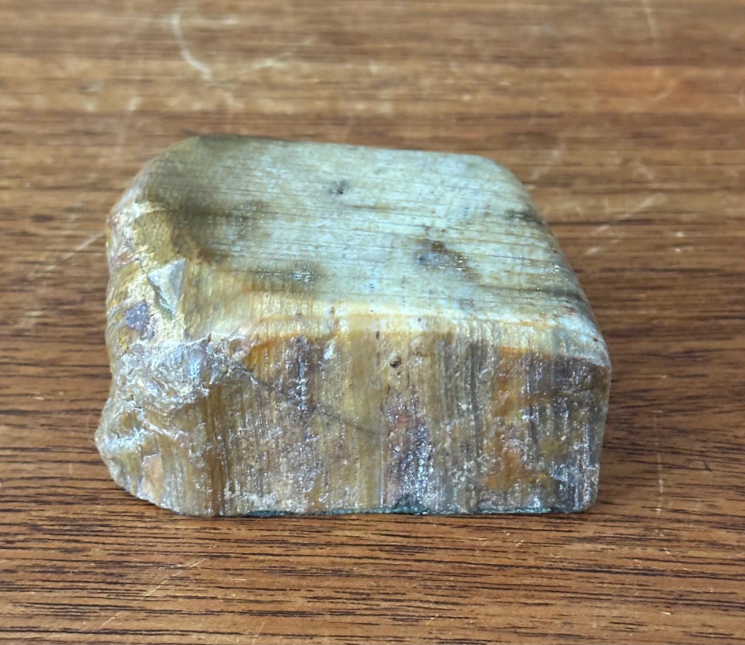18th Century and Earlier Vintage Petrified Wood Paperweight For Sale