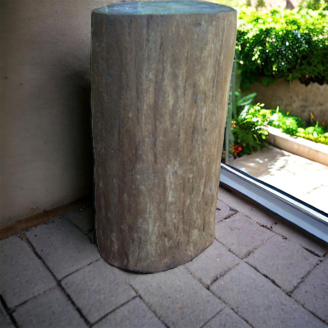 20th Century Vintage Petrified Wood Side Table For Sale