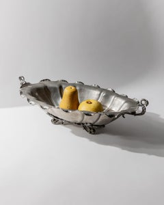Vintage Pewter Centerpiece Bowl, Large Classic Table Decor, 1940s