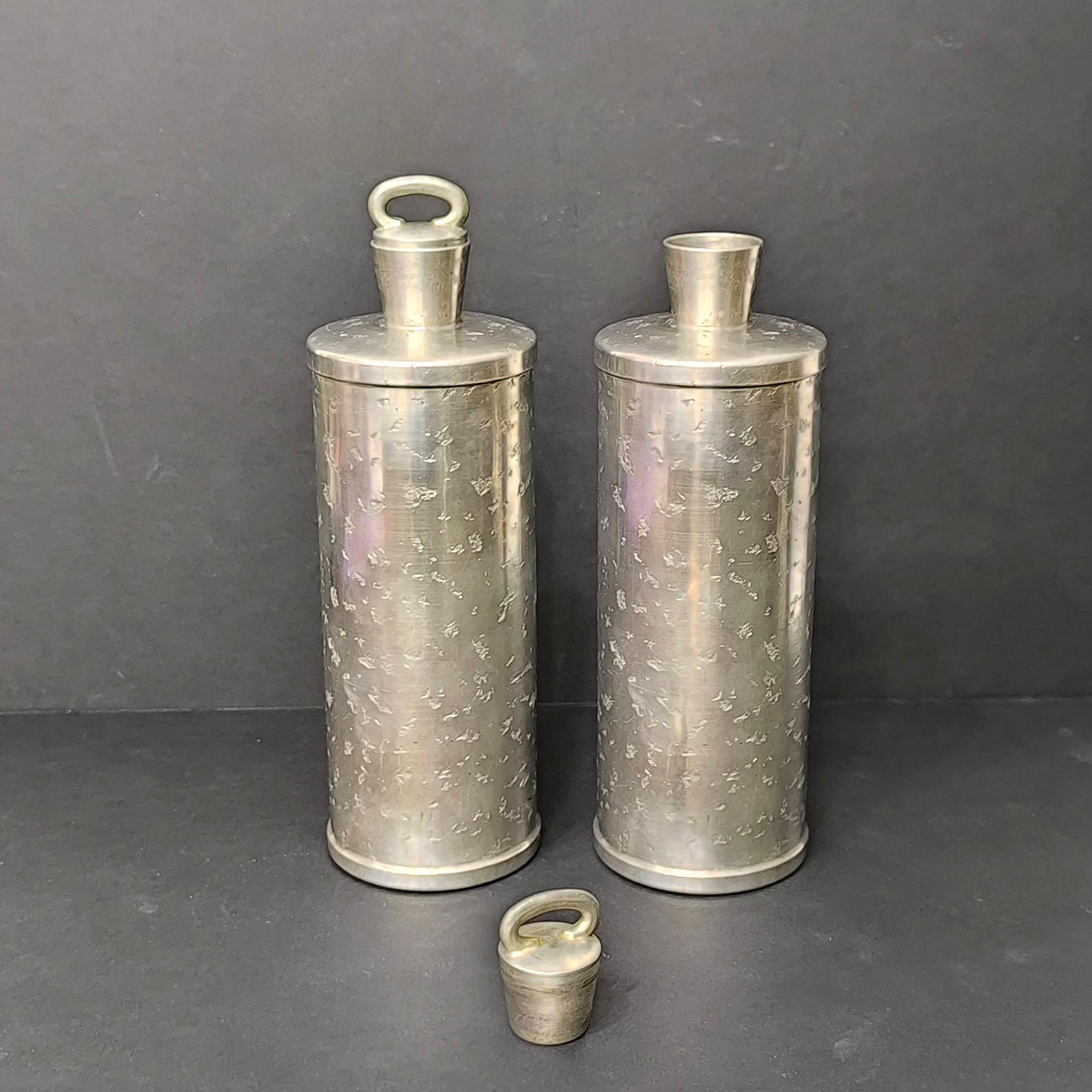 Vintage Pewter Cocktail Shaker Set of 32 Pieces, Viking Style, Norway 1970s In Good Condition For Sale In Bochum, NRW