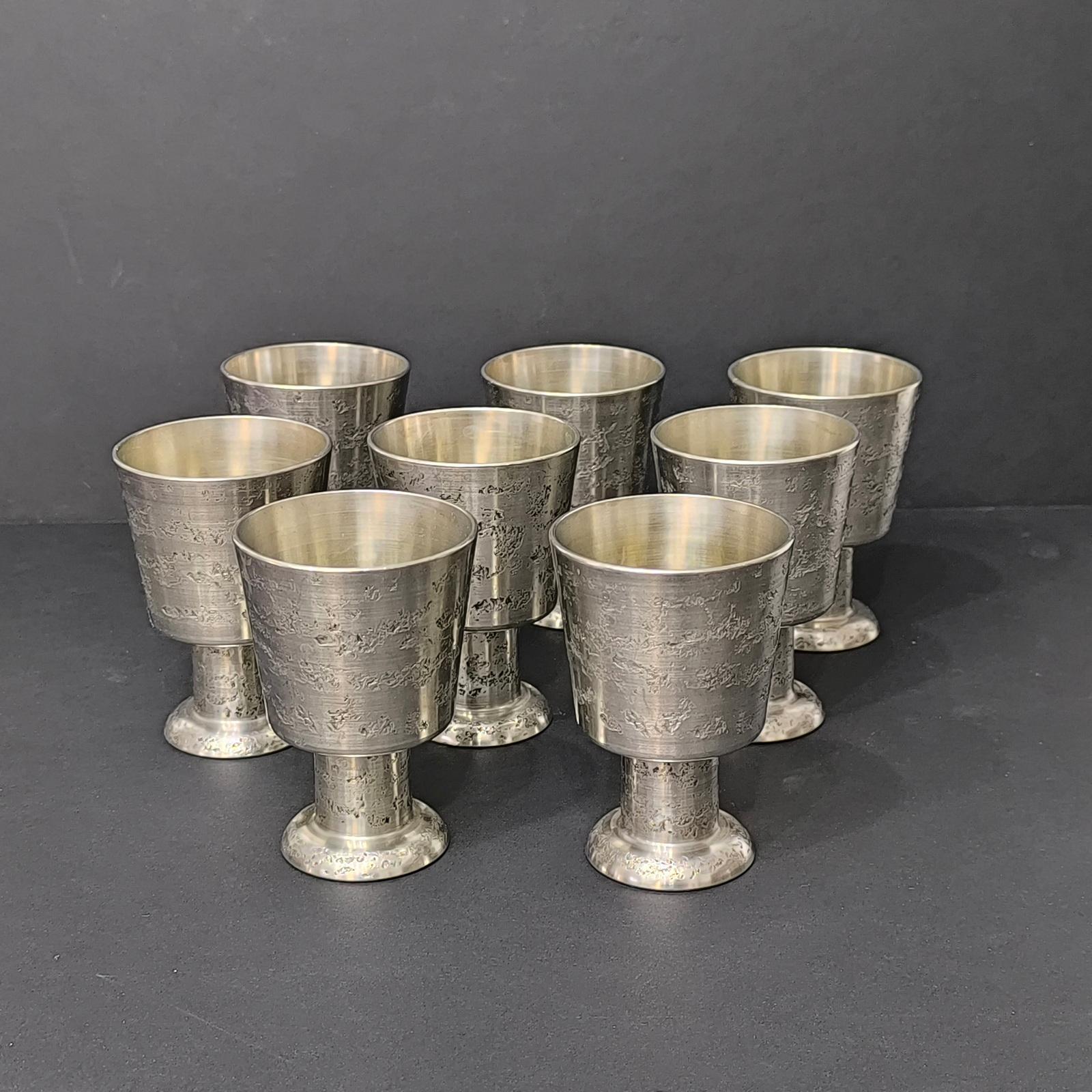 Vintage Pewter Cocktail Shaker Set of 32 Pieces, Viking Style, Norway 1970s For Sale 1