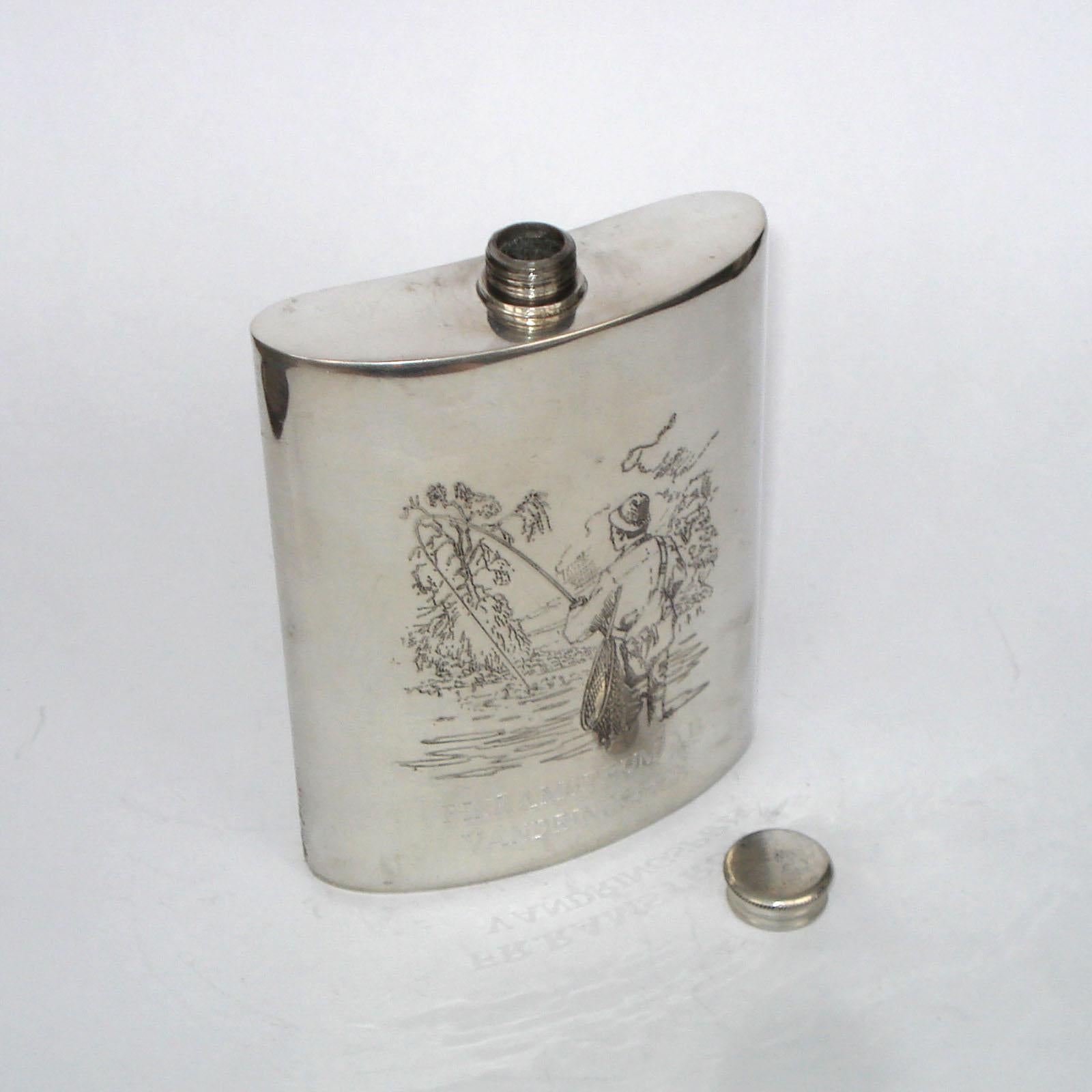 pewter flask engraved
