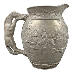 Retro Pewter Hunt Pitcher