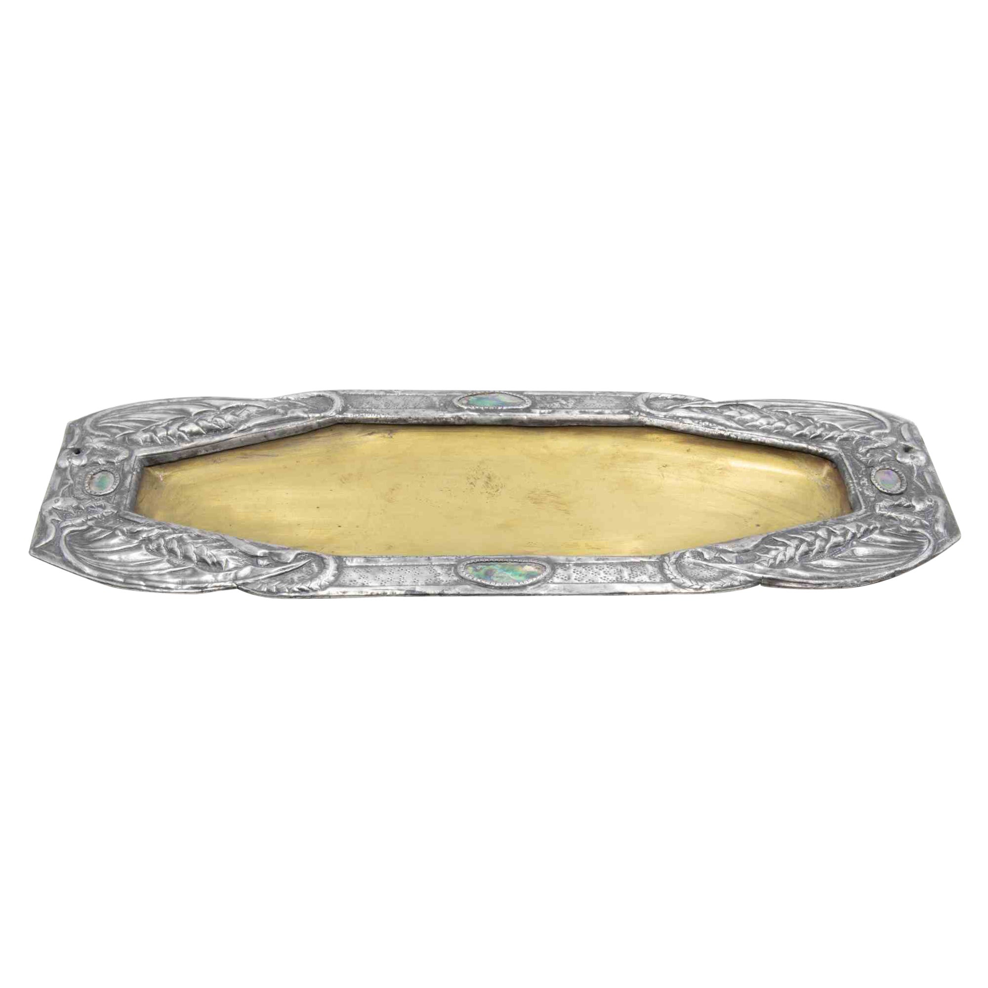 Vintage Pewter Photo Holder, Italy, Early 20th Century