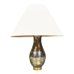Vintage pewter table lamp, 1970s
