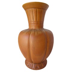 Vintage Pfaltgraff 1940s Large Orange Pottery Vase York, Pennsylvania USA