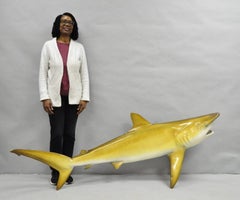 Vintage PFlueger 77" Large Fiberglass Mako Shark Replica Wall Mount Display