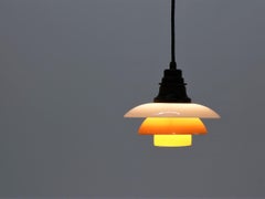 Vintage PH 2/2 Pendant 'Patented' with Glass Shades, 1930s, Poul Henningsen