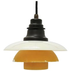 Vintage PH 2/2 Pendant 'Patented' with Glass Shades, 1930s, Poul Henningsen