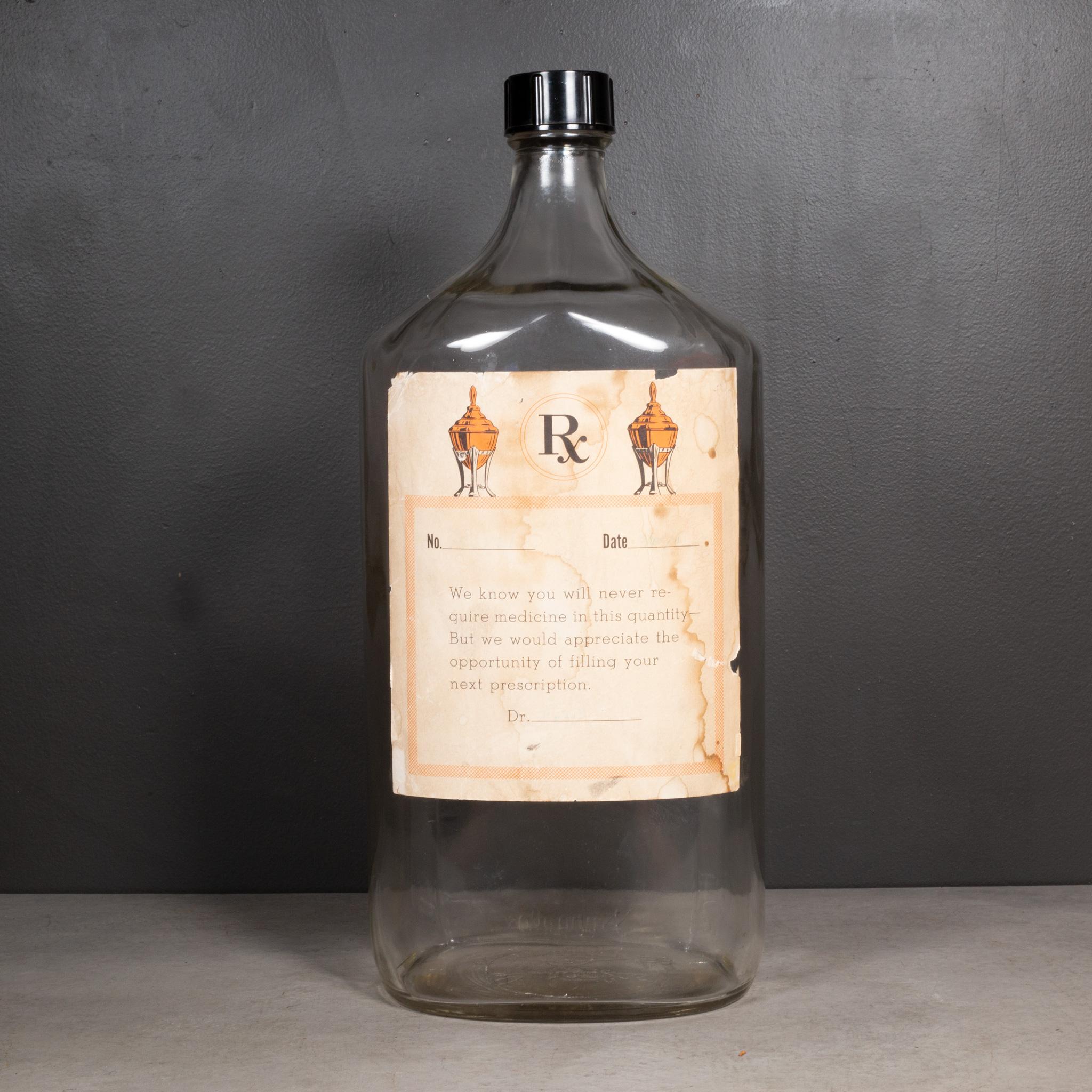 Industrial Vintage Pharmacy Medicine Display Bottle c.1940 For Sale