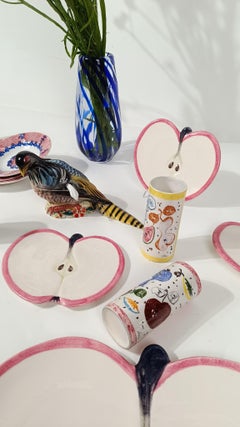 Vintage Pheasant Gravy Boat in Hand Painted Ceramic, Hunting Decor,  Italy 50s