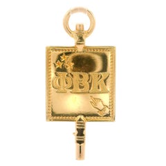 Vintage Phi Beta Kappa 1776 Solid 14k Yellow Gold Pin Brooch