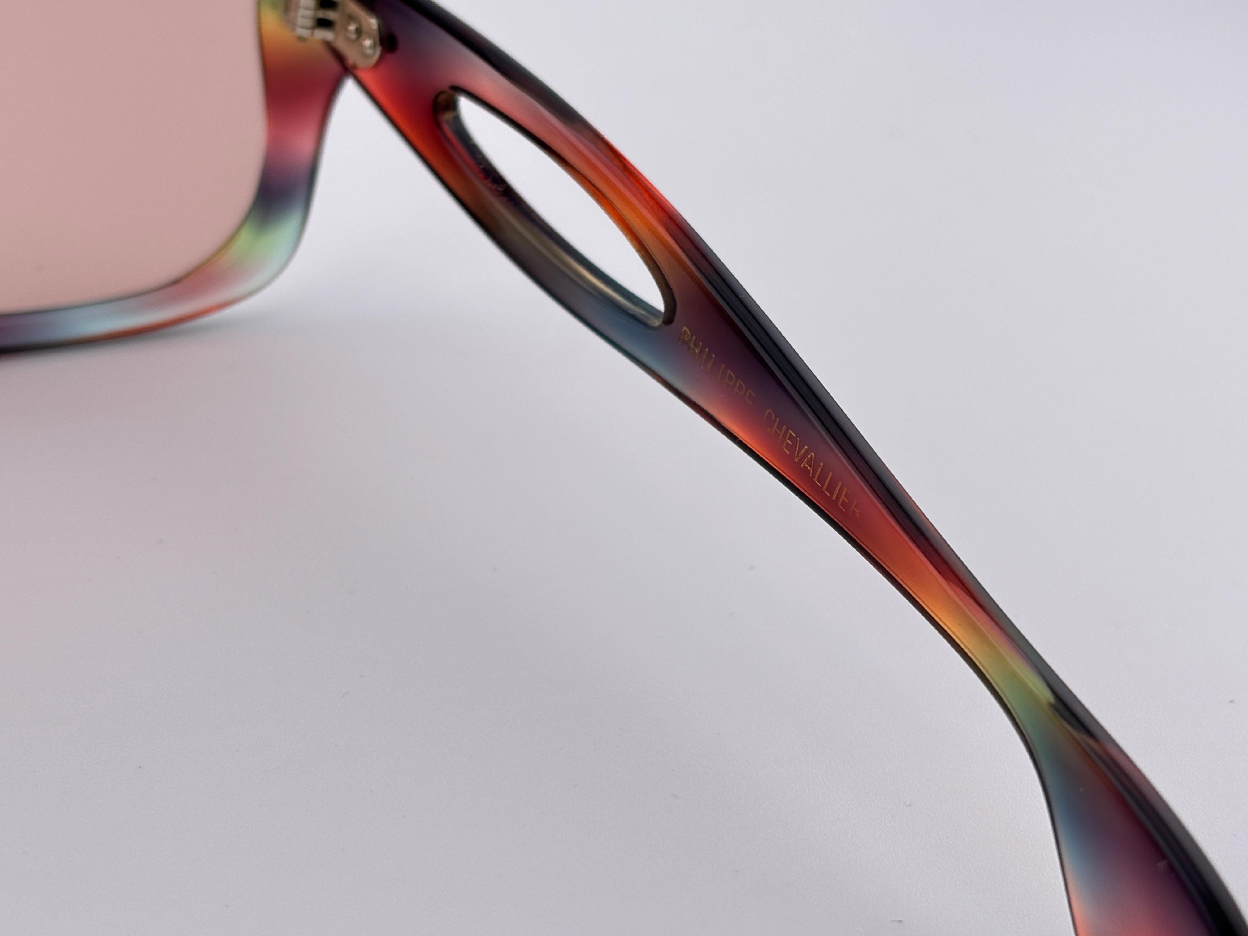 Vintage Philippe Chevallier Mehrfarbige Sonnenbrille in Übergröße 1960 Frankreich im Zustand „Hervorragend“ im Angebot in Baleares, Baleares