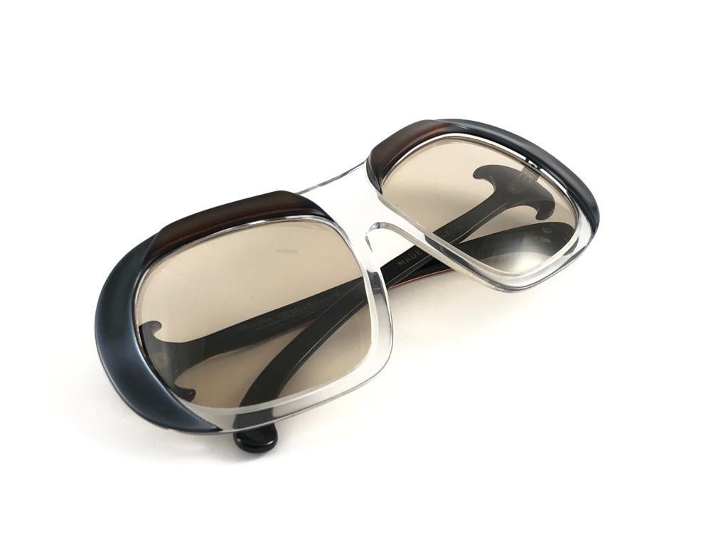 Vintage Philippe Chevallier Oversized  1970's Made in France Sunglasses For Sale 6