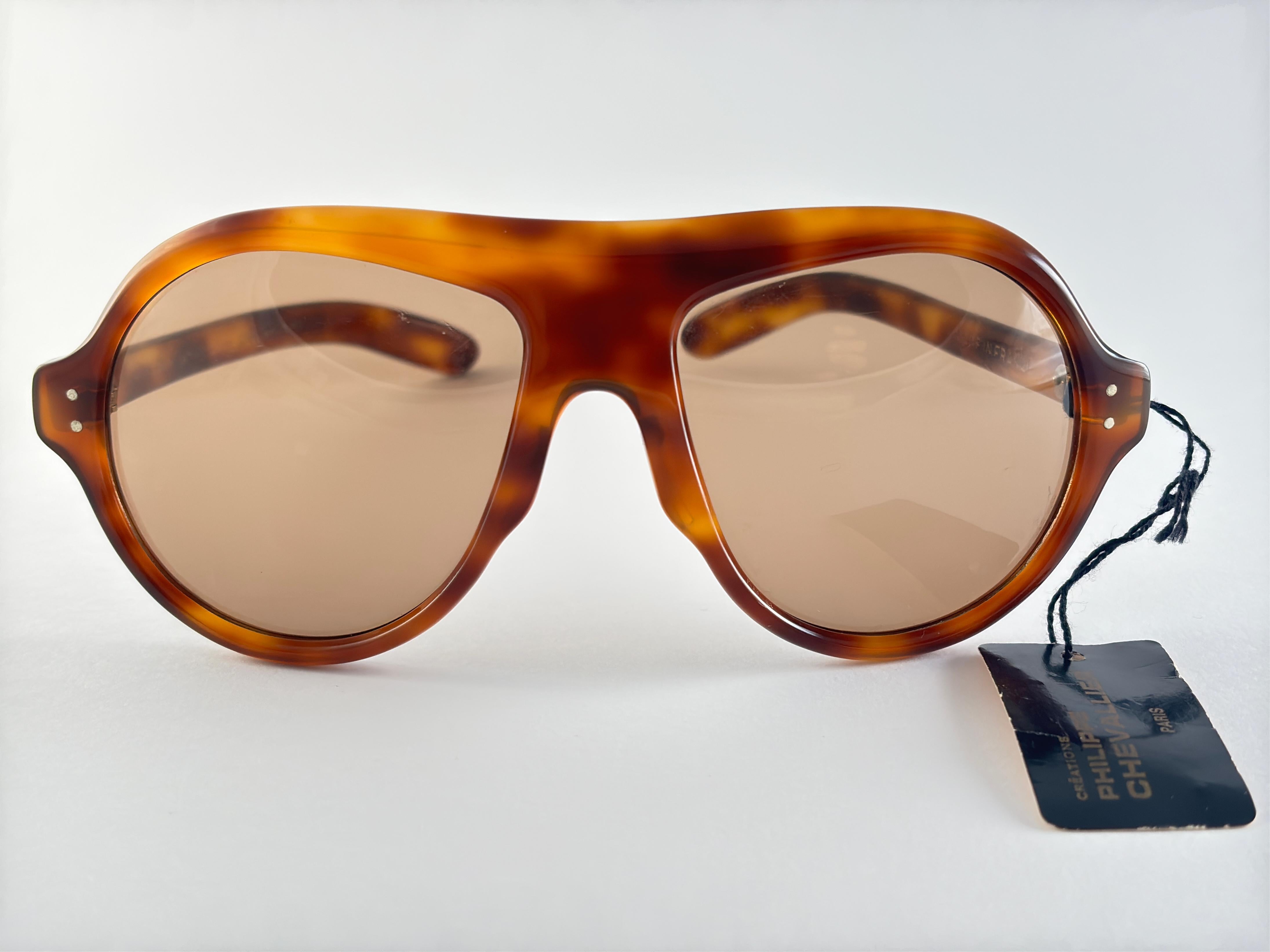 Vintage Philippe Chevallier Pour Frank Olivier Oversized Sunglasses 1960 France For Sale 5