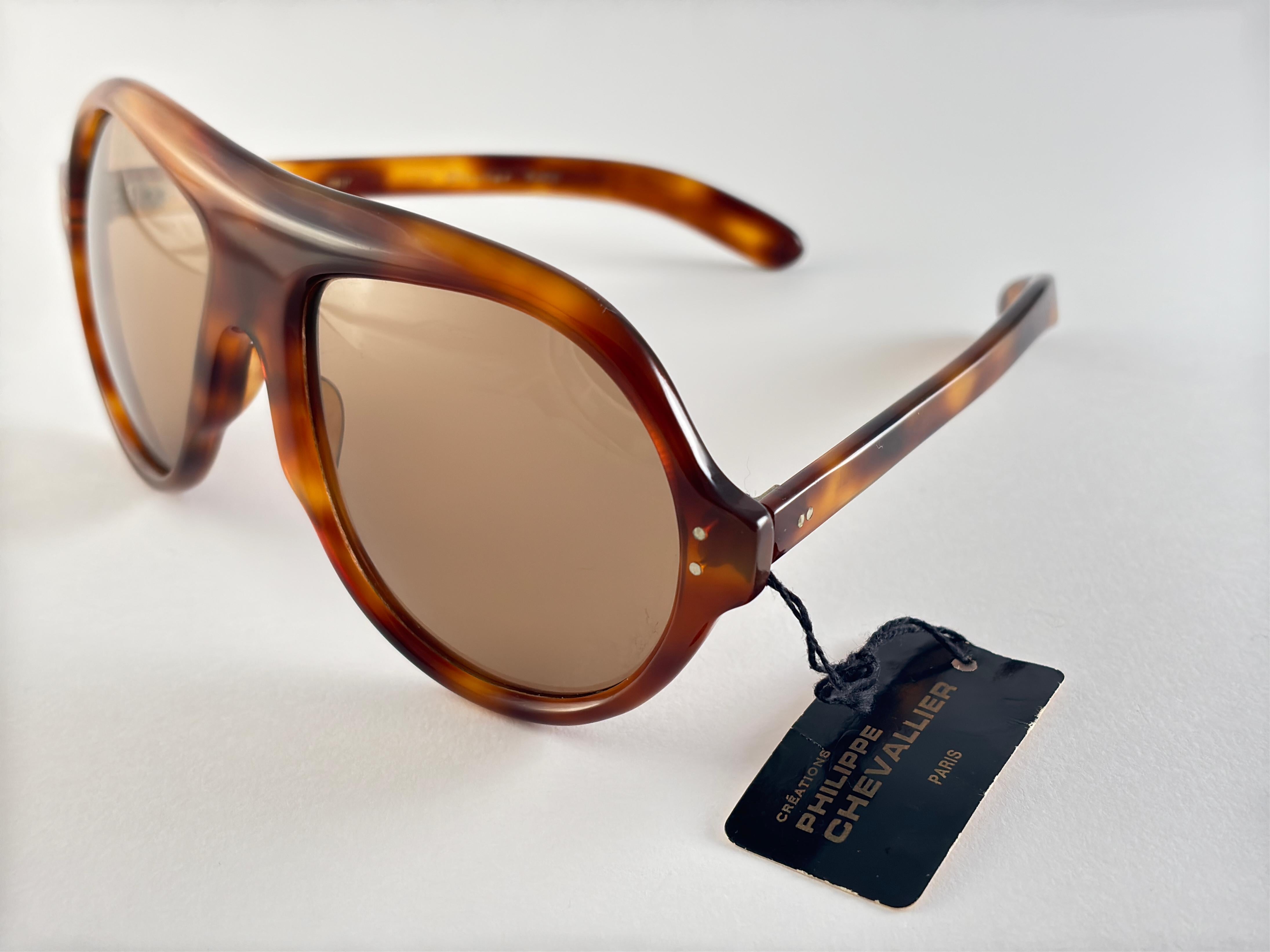 Vintage Philippe Chevallier Pour Frank Olivier Oversized Sunglasses 1960 France For Sale 2