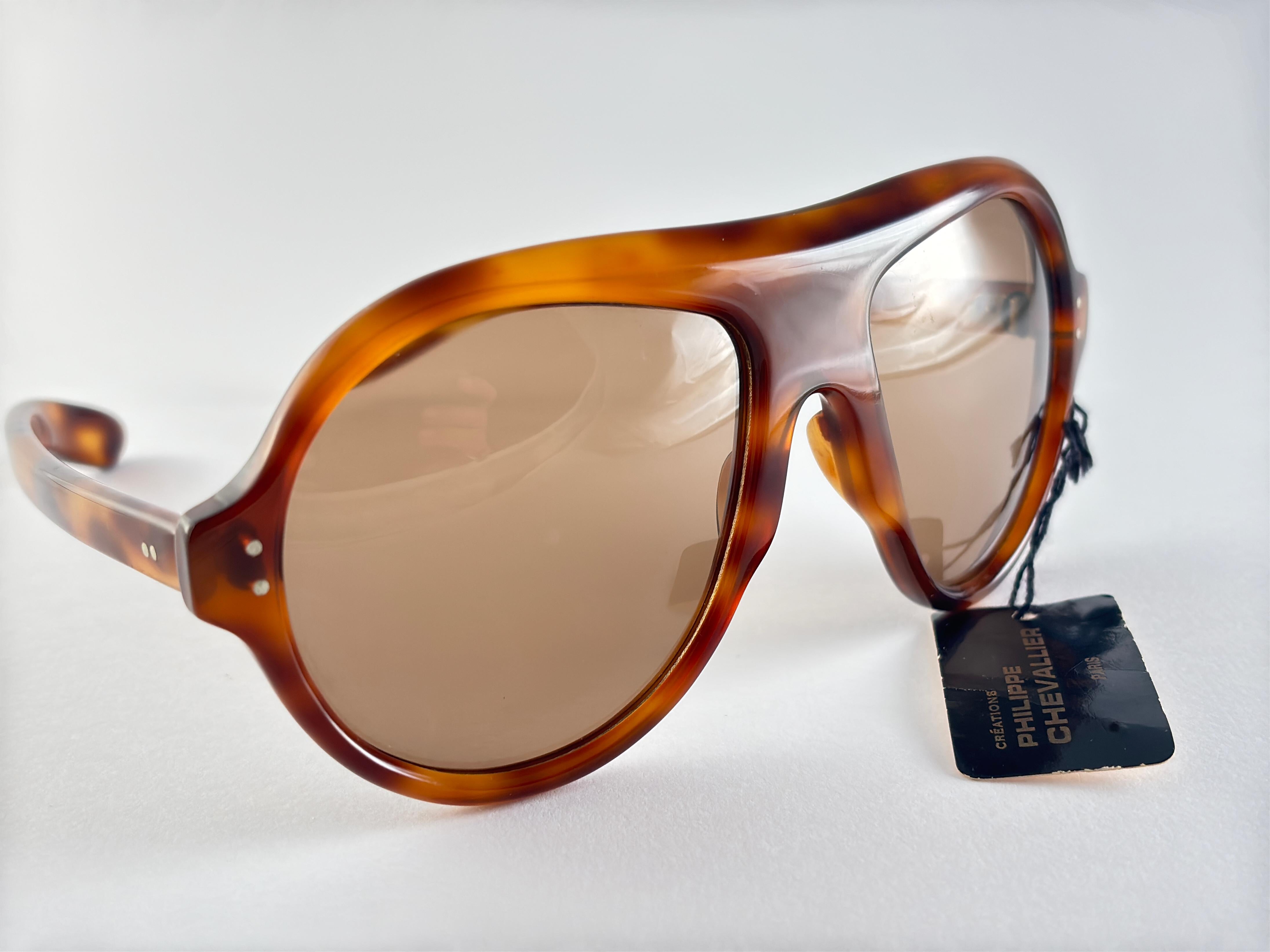 Vintage Philippe Chevallier Pour Frank Olivier Oversized Sunglasses 1960 France For Sale 3