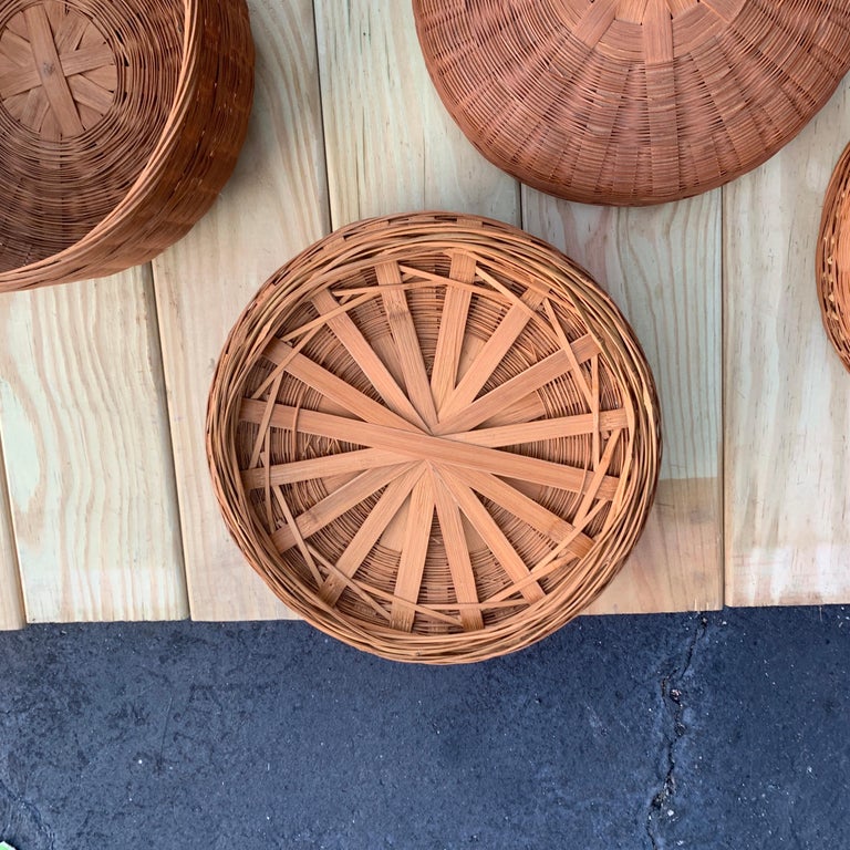 Vintage Philippines Wedding Basket, 4 Pieces For Sale at 1stDibs