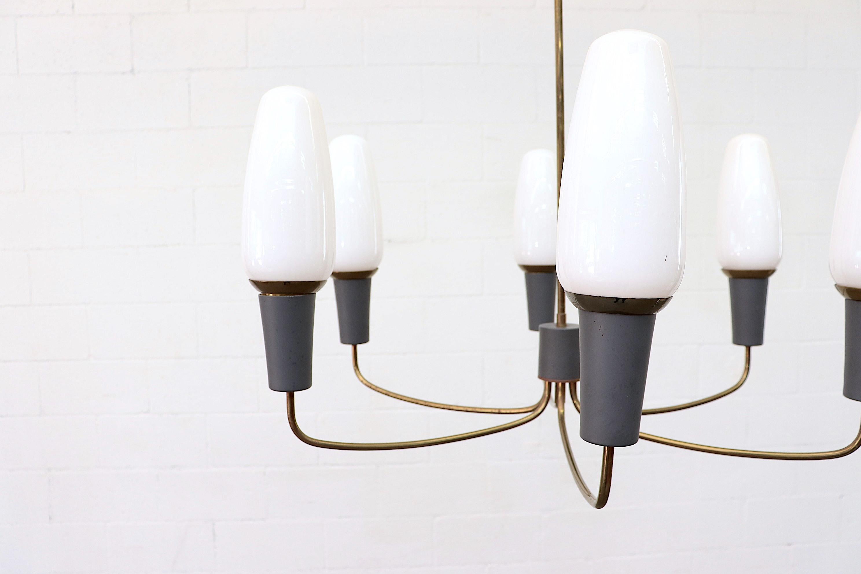 Mid-Century Modern Mid-century Philips Chandelier with Giant Bulbs For Sale