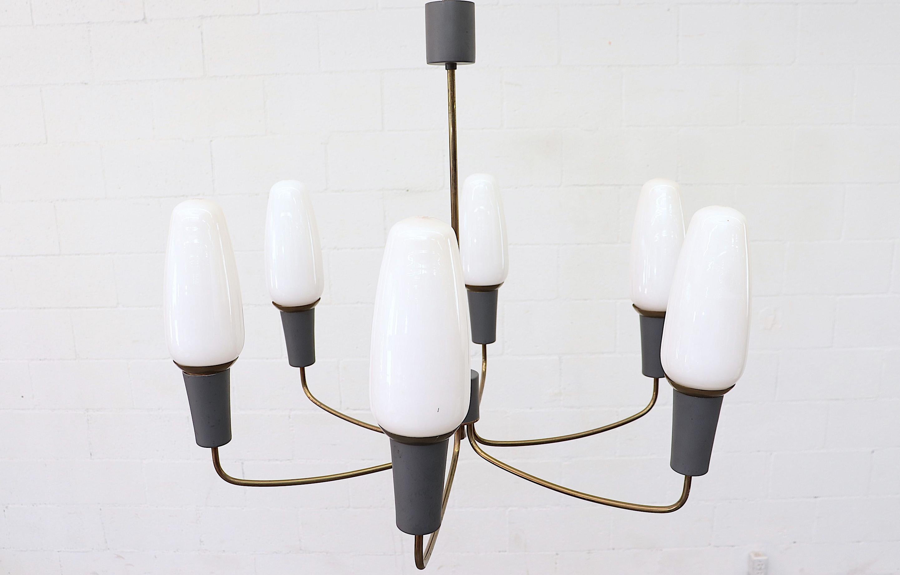 Dutch Mid-century Philips Chandelier with Giant Bulbs For Sale