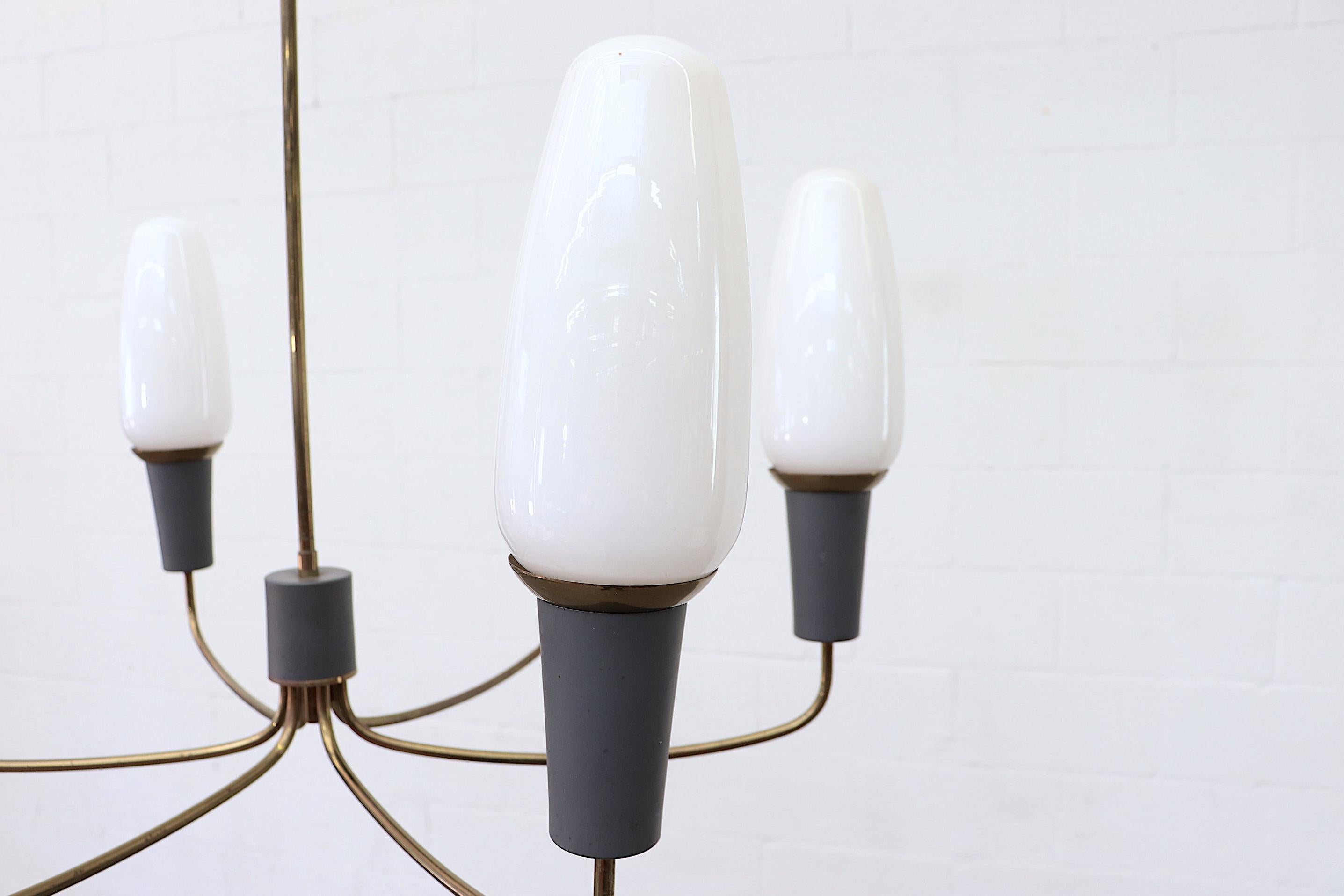 Mid-20th Century Mid-century Philips Chandelier with Giant Bulbs For Sale