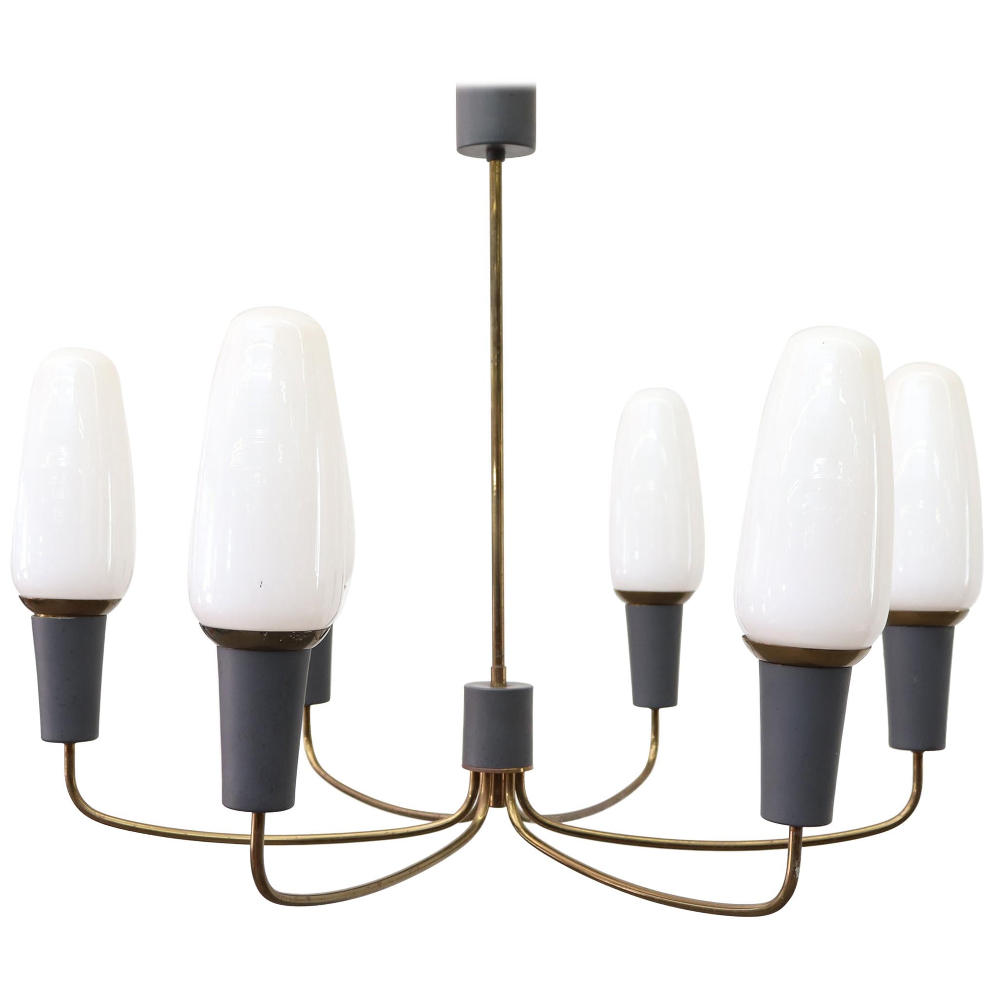 Mid-century Philips Chandelier with Giant Bulbs For Sale