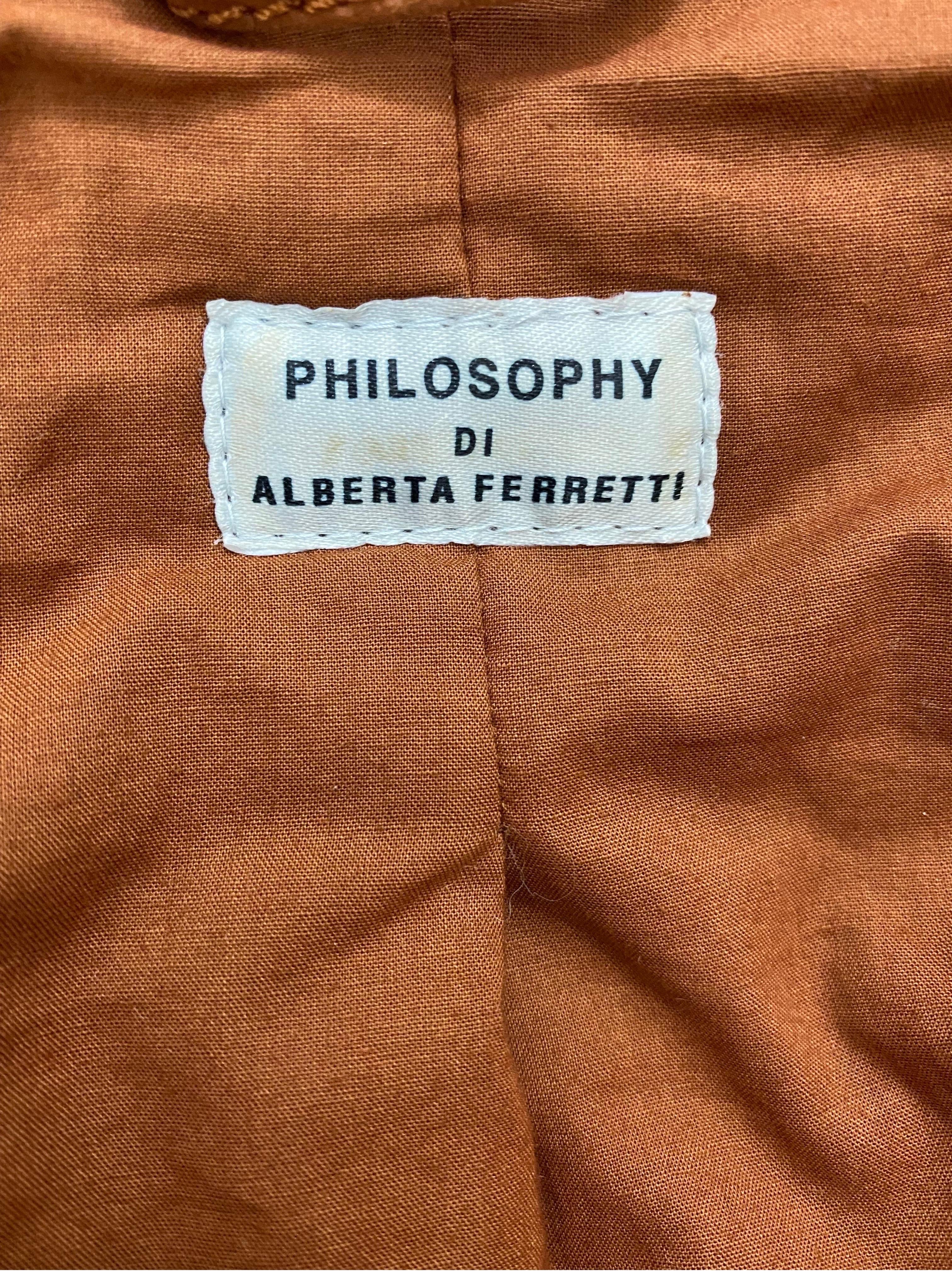 Vintage Philosophy by Alberta Ferretti fringed suede set For Sale 10