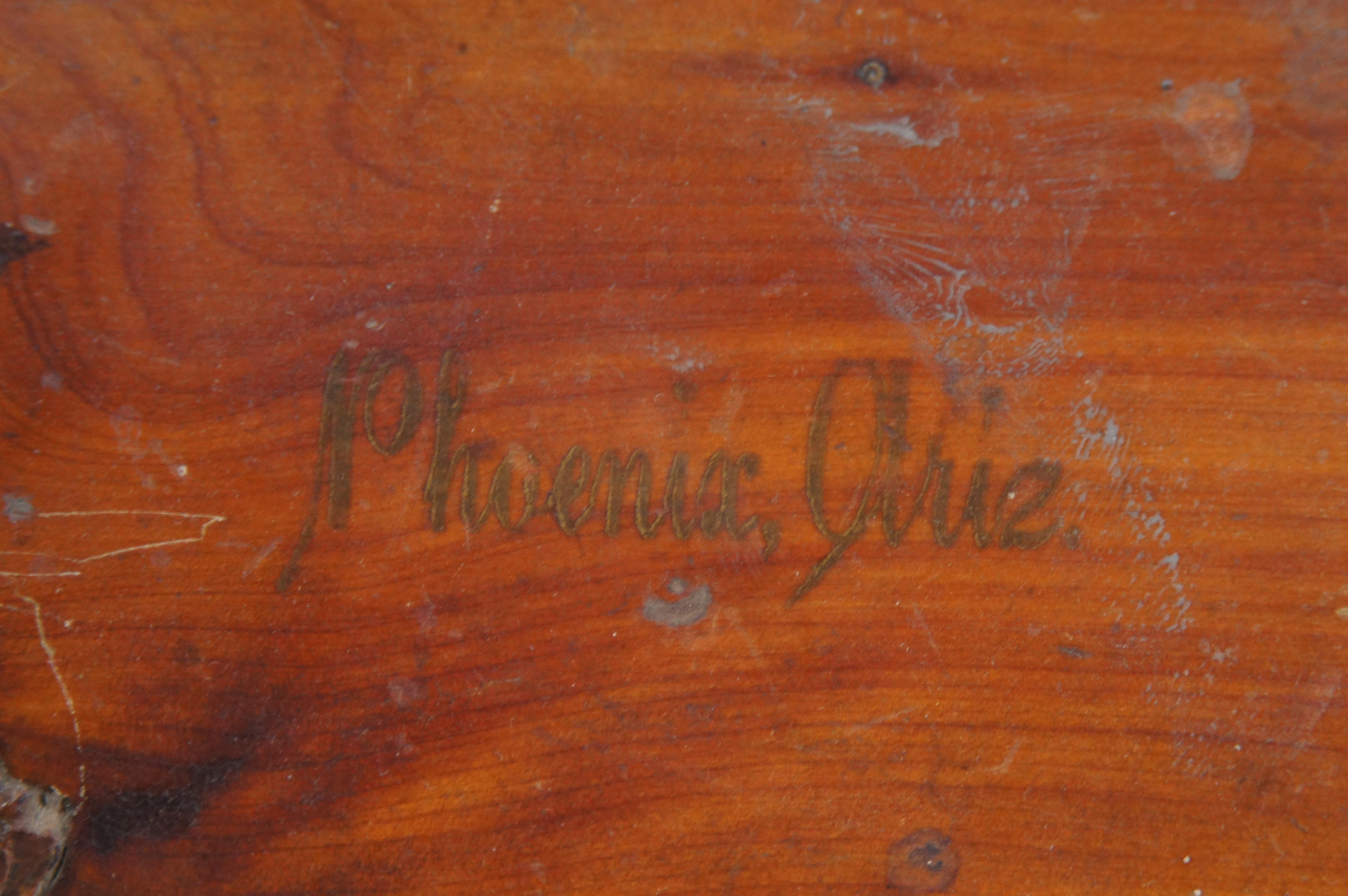 Vintage Phoenix Arizona Pine Dovetailed  Souvenir Keepsake Trinket Jewelry Box 7 8