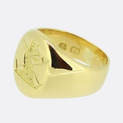 Vintage Phoenix Intaglio Signet Ring