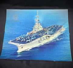 Vintage Photograph of Aircraft Carrier Foch – "Imp à Toulon" by Marine - 2Y68