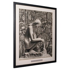 Vintage Photograph of Balinese Wood Carving, Oriental, Monochrome, Mid Century