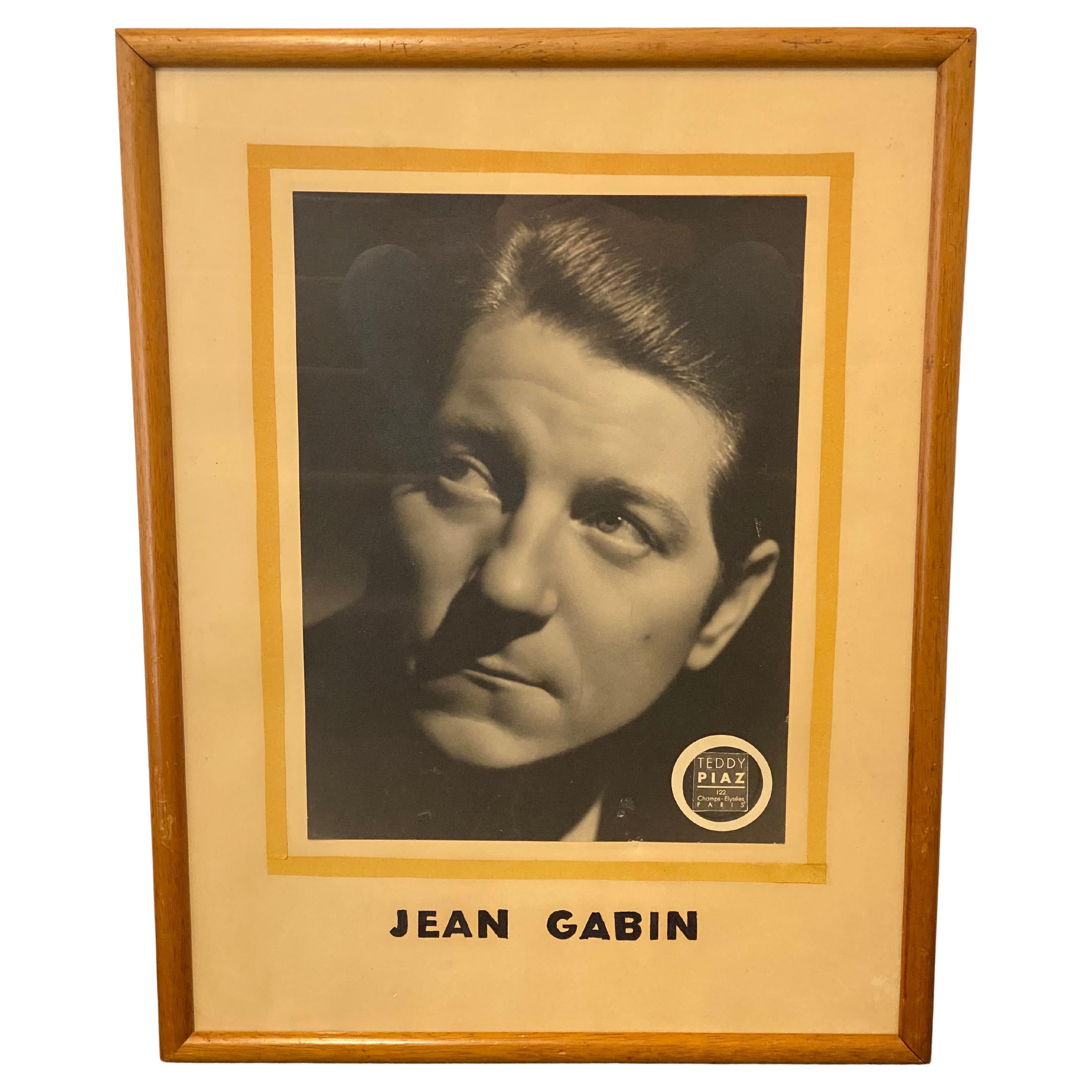 Vintage Photograph of Jean Gabin on Silver Paper by Teddy Piaz's