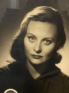 Photographie vintage de Michele Morgan sur papier argenté par Teddy Piaz's