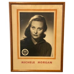 Vintage-Fotografie von Michele Morgan auf Silberpapier von Teddy Piaz