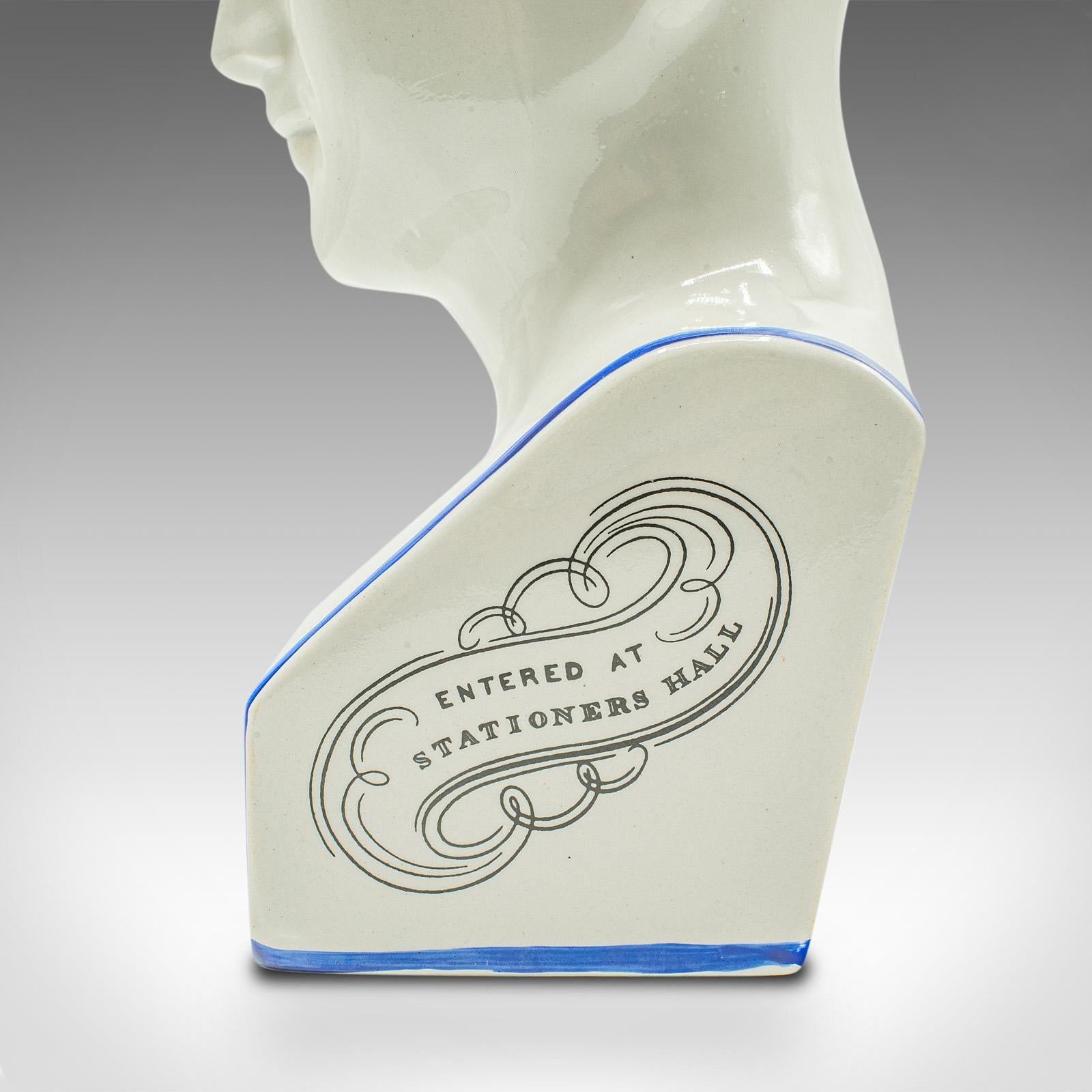 Vintage Phrenology Head, English, Ceramic, Decorative Bust, Medical, Display 3