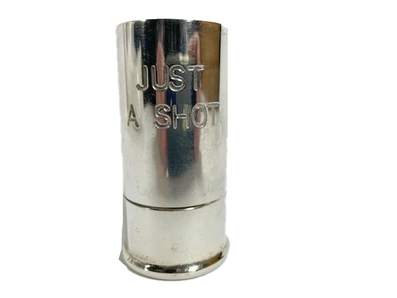 20th Century Vintage PHV & Co Silver Plate Shotgun Shell 1.5oz Jigger 