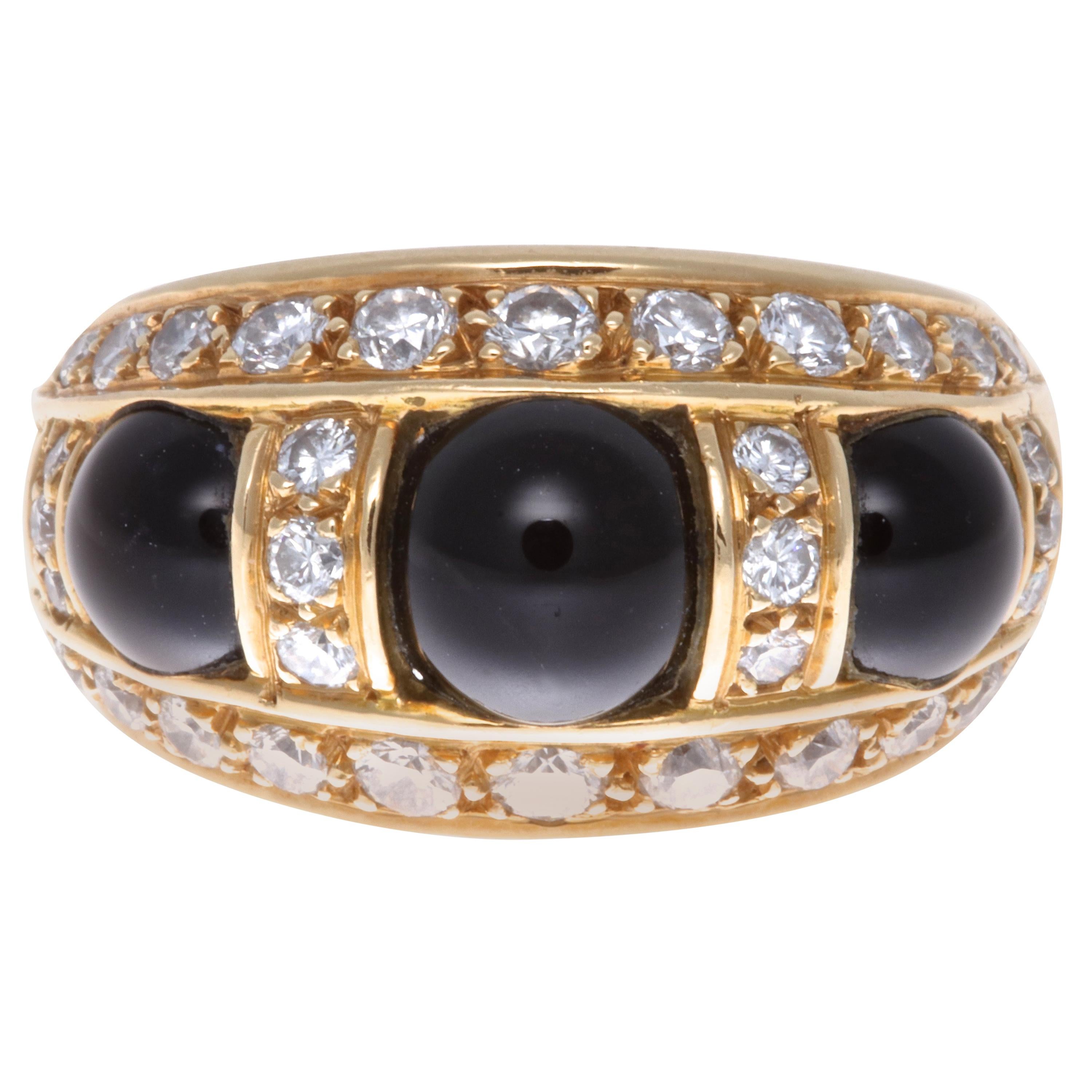 Vintage Piaget 18 Karat Gold and Onyx Ring