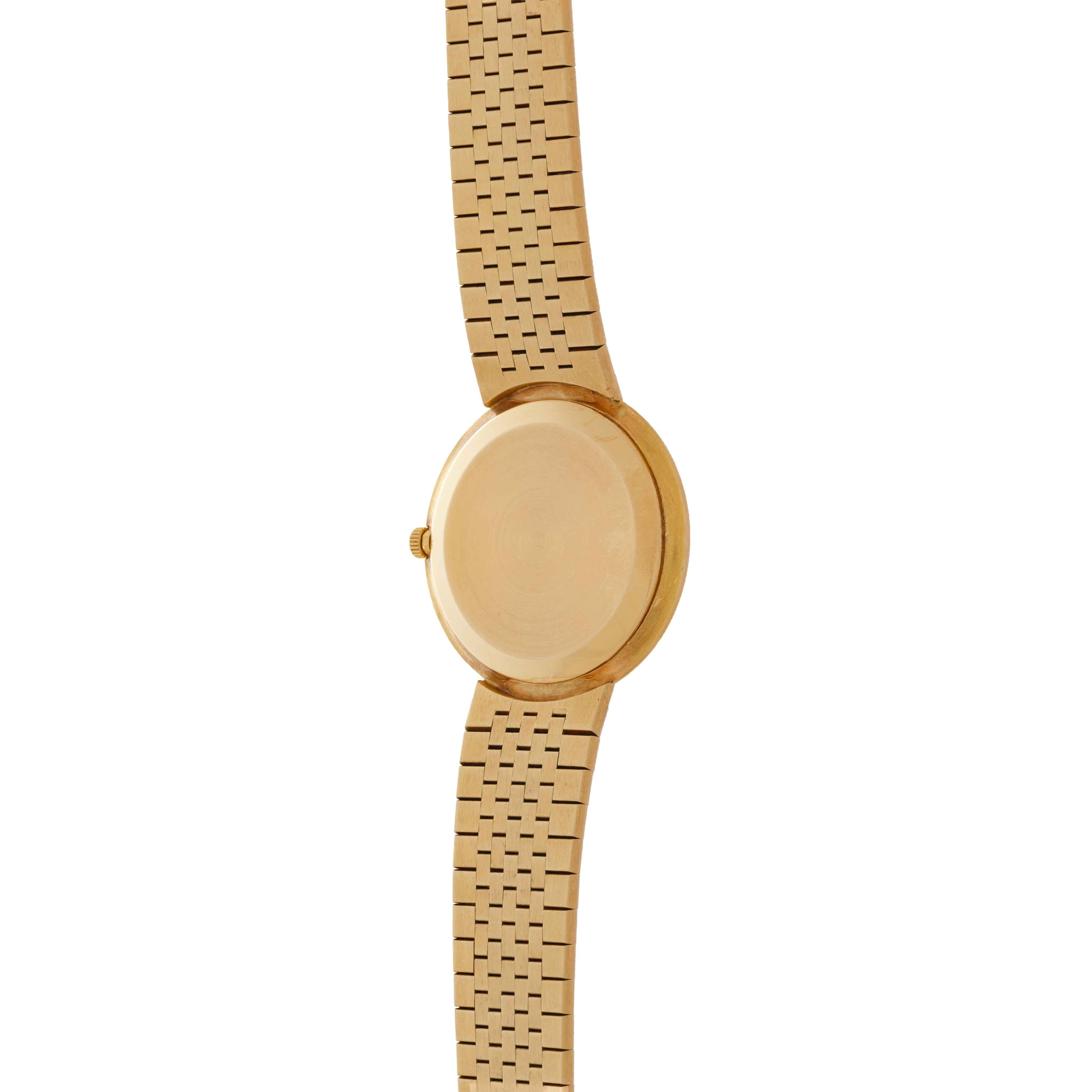 Reloj de vestir vintage Piaget de oro amarillo de 18 quilates Esfera ojo de tigre en venta 2