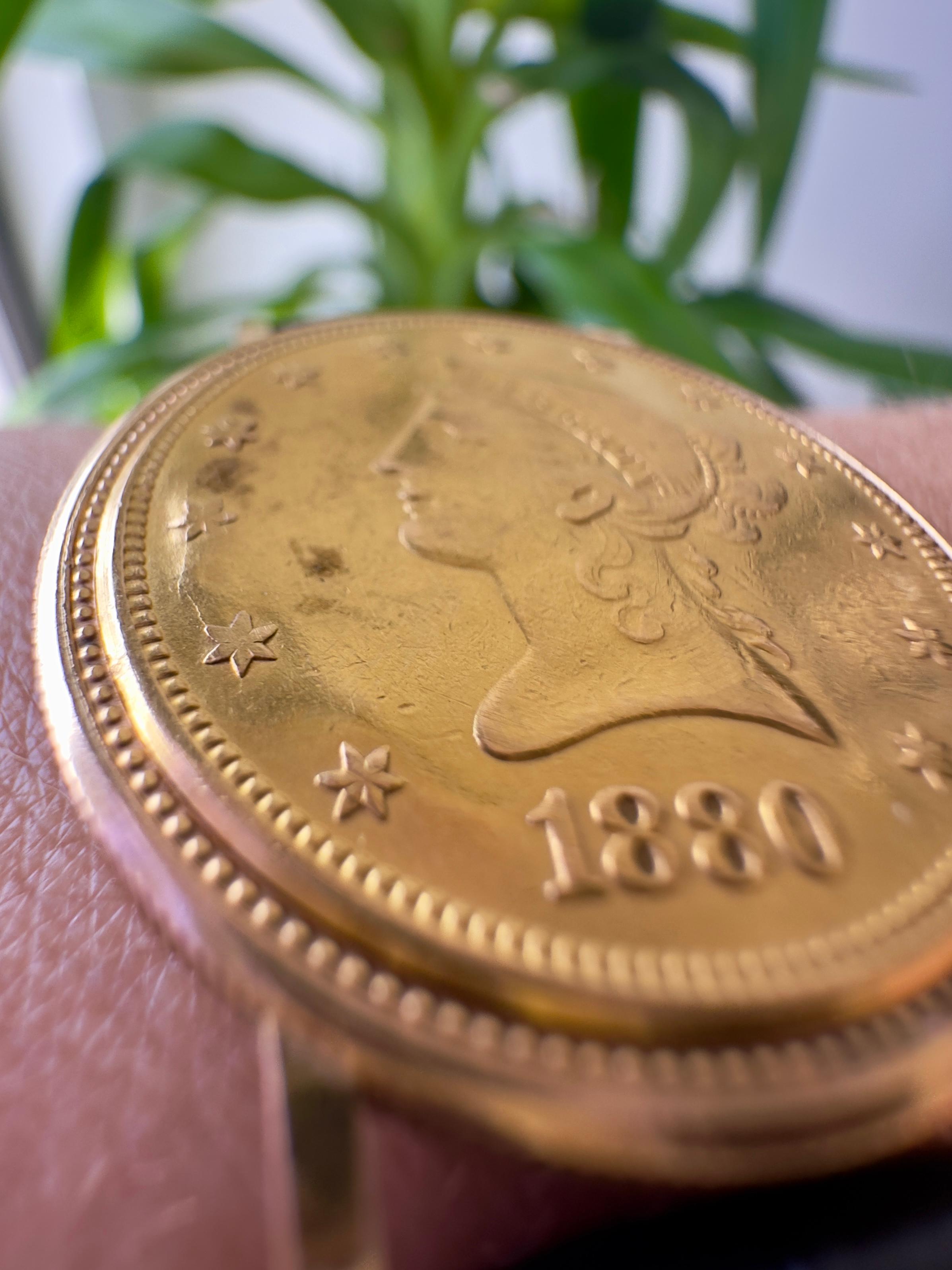 Orologio Piaget 1880 Lady of Liberty 10 Dollar US Gold Coin 18k, rif. 900B in vendita 9