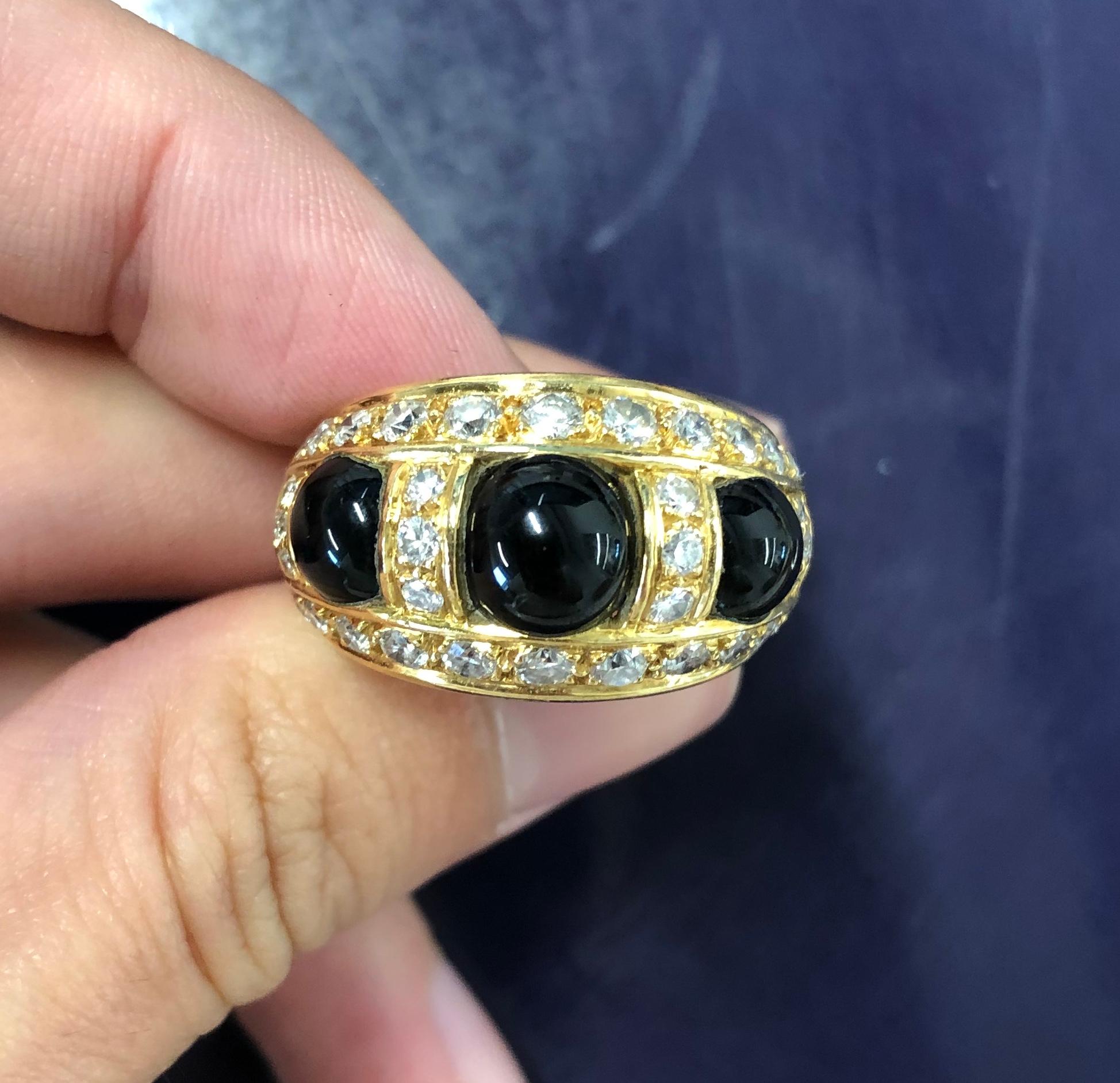 Vintage Piaget 18 Karat Gold and Onyx Ring In Good Condition In Beverly Hills, CA