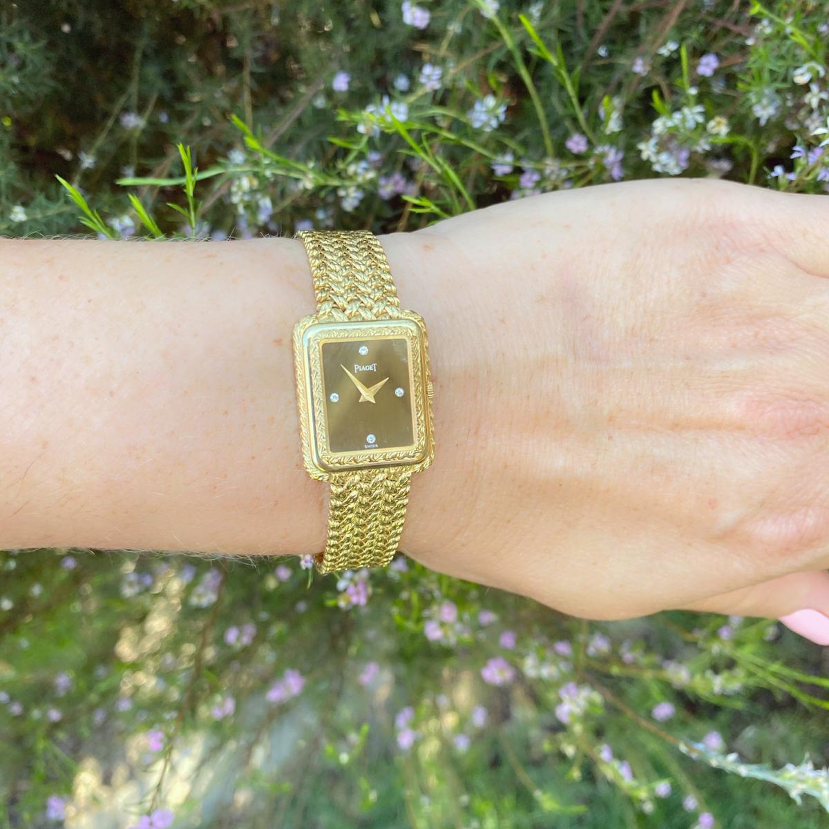 Vintage Piaget 18k Gold Ladies Wristwatch 2