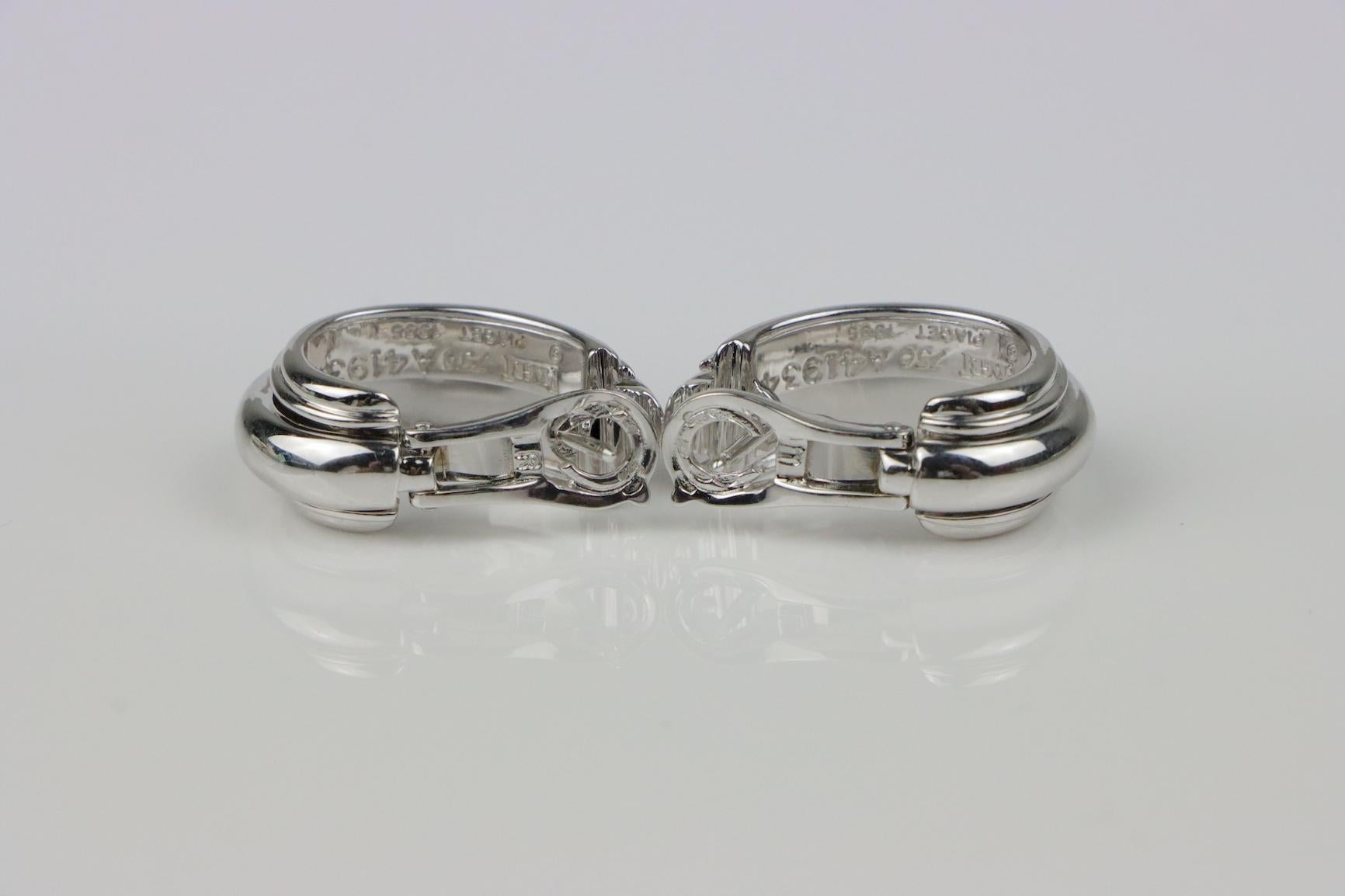 Vintage Piaget 18K White Gold Diamond Possession Earrings 4