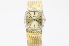 Piaget vintage, oro giallo 18 carati, diamanti, rif. 9235