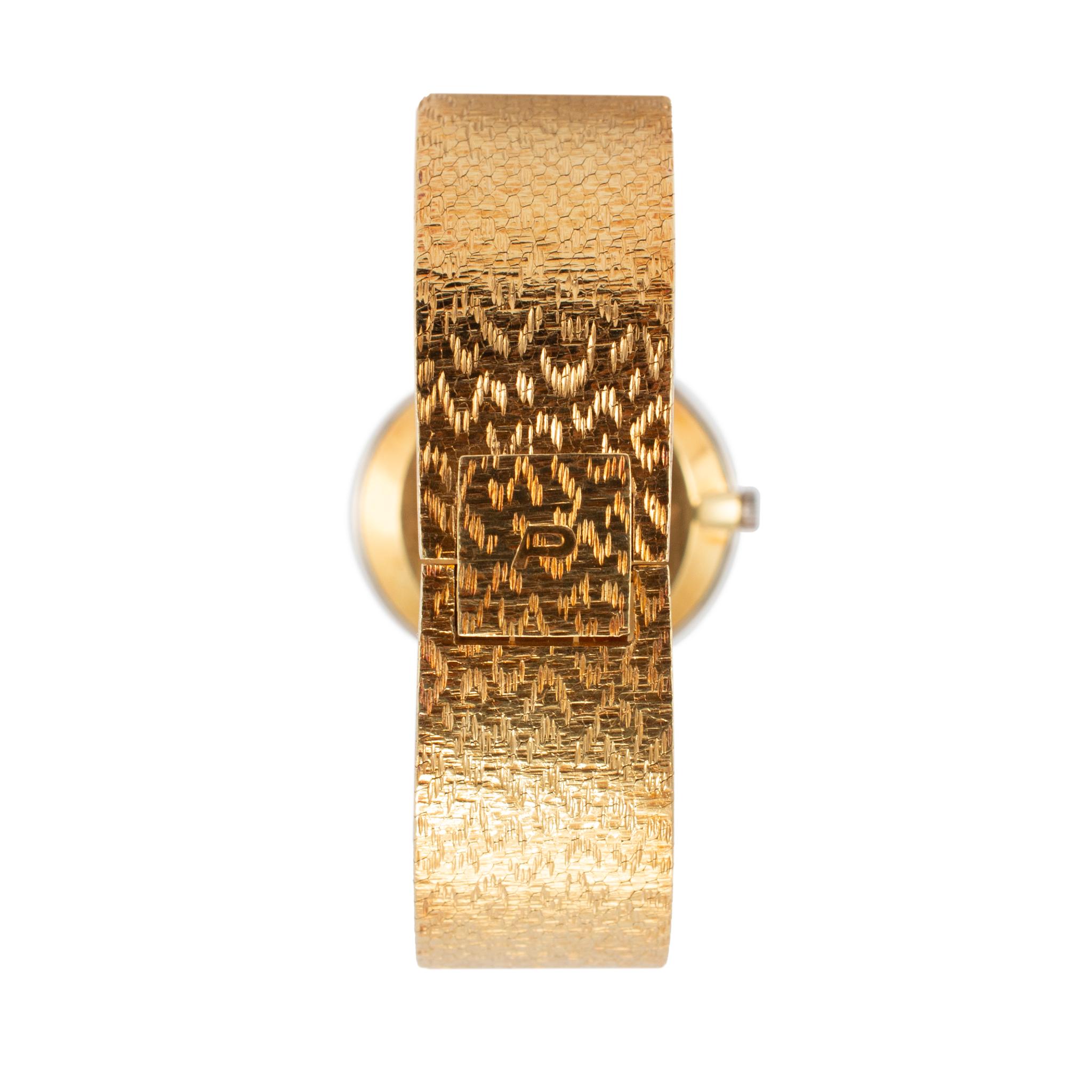 Vintage By Piaget 24MM 9805 B 68 18K Gold Diamant Neiman Marcus Lapis Zifferblatt Uhr im Angebot 1