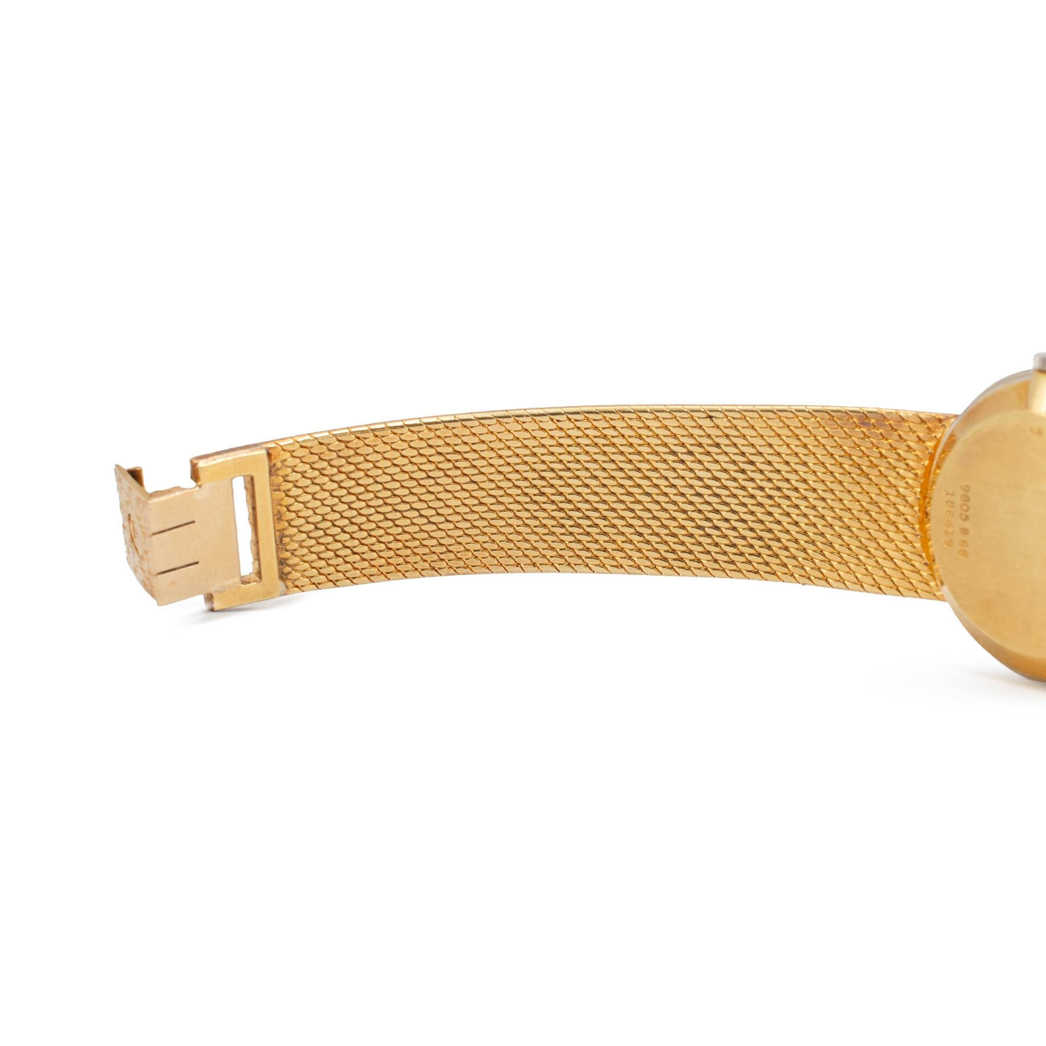 Vintage By Piaget 24MM 9805 B 68 18K Gold Diamant Neiman Marcus Lapis Zifferblatt Uhr im Angebot 2