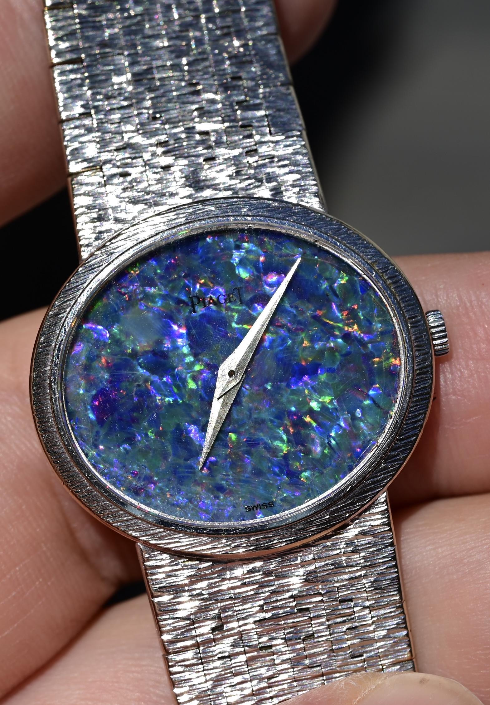 Vintage Piaget 9801 A6 18K White Gold Wristwatch with Opal Dial – 57g, 16cm 6